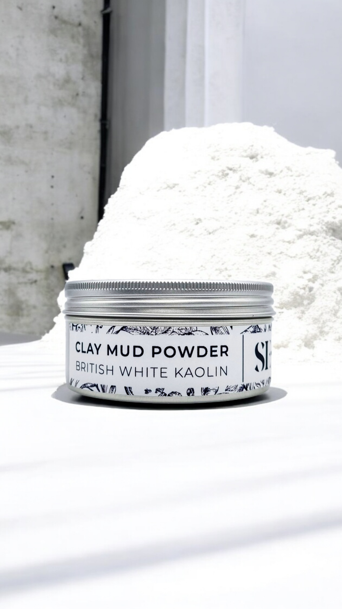 BRITISH WHITE KAOLIN: Clay Mud Powder