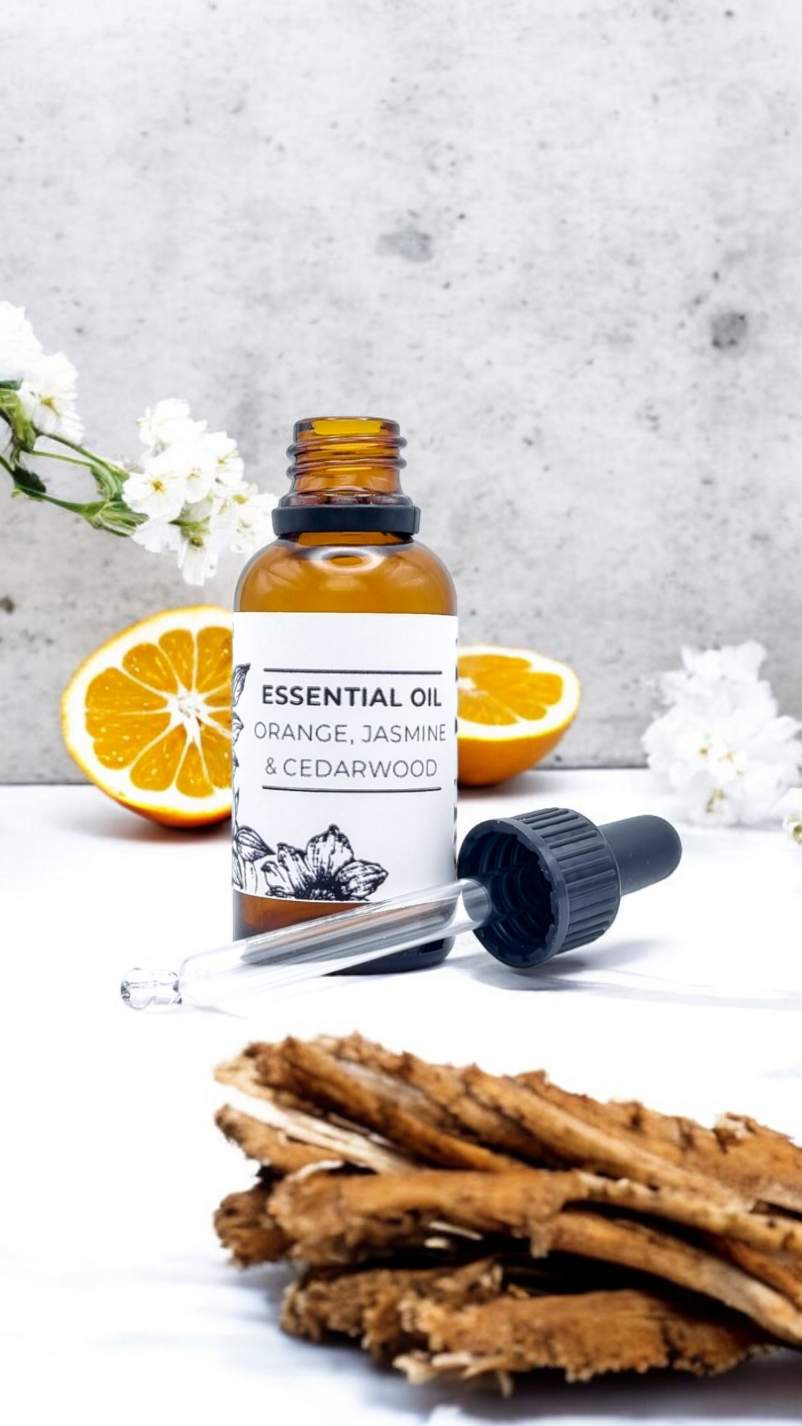 ORANGE, JASMIN & CEDARWOOD: 100% Pure Essential Oil Blend